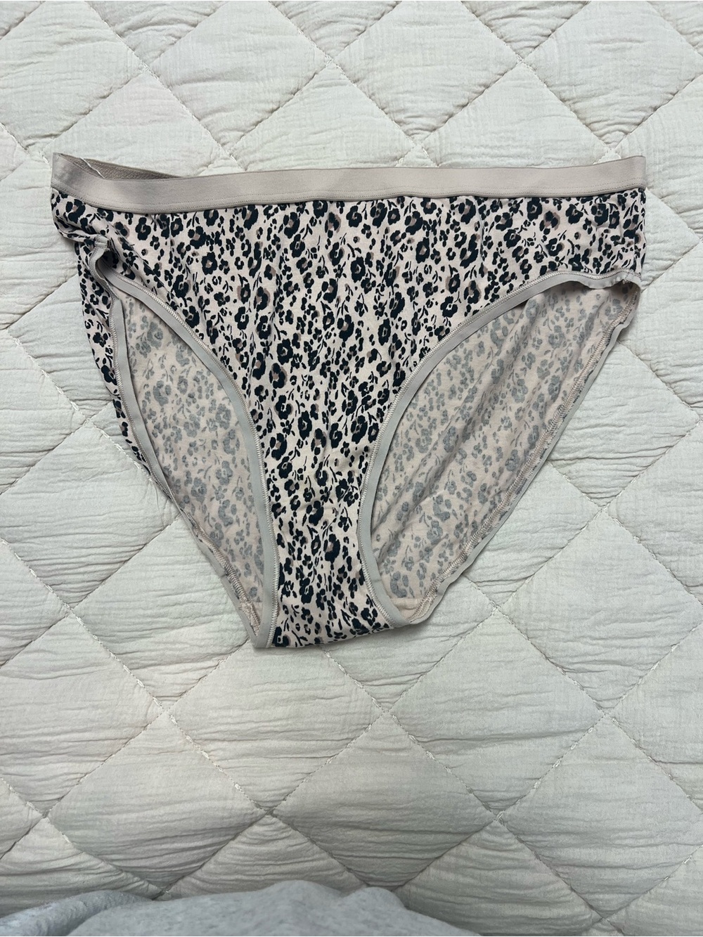 Old Navy Beige and Black Leopard Print Bikini Briefs